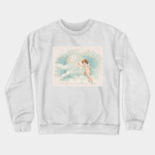 Vintage Postcard It's Love That Makes The World Go Round Crewneck Sweatshirt